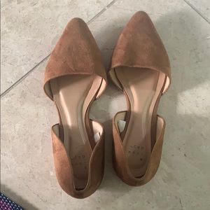 Tan suede flats